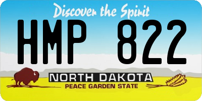 ND license plate HMP822