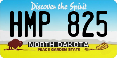 ND license plate HMP825