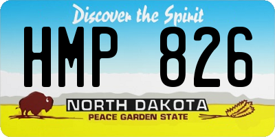 ND license plate HMP826