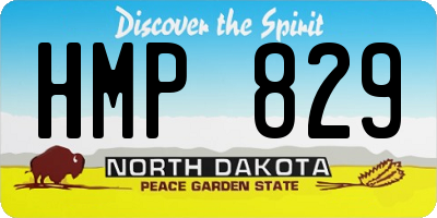 ND license plate HMP829