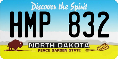 ND license plate HMP832