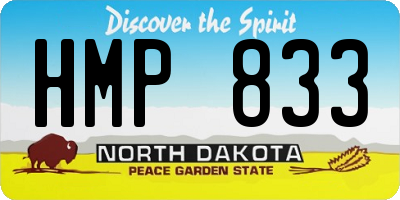 ND license plate HMP833