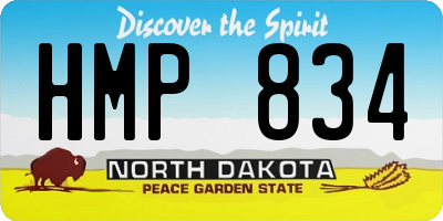 ND license plate HMP834