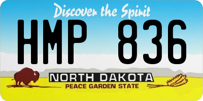 ND license plate HMP836