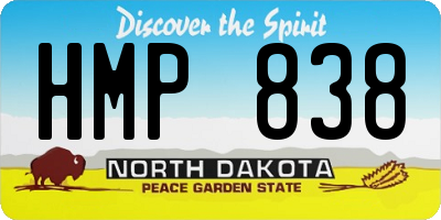 ND license plate HMP838