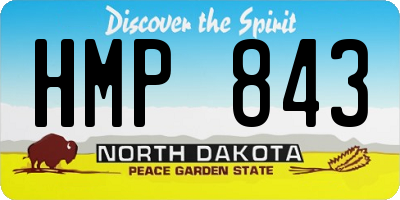 ND license plate HMP843