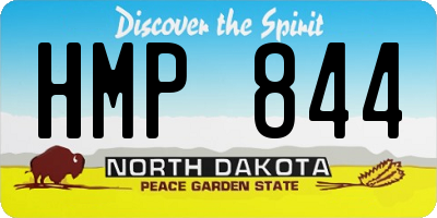 ND license plate HMP844
