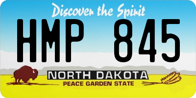 ND license plate HMP845