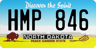 ND license plate HMP846
