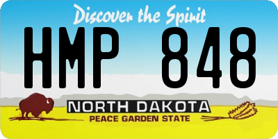 ND license plate HMP848