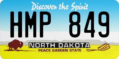ND license plate HMP849