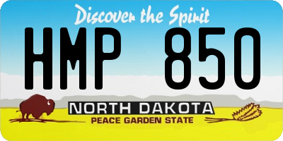 ND license plate HMP850