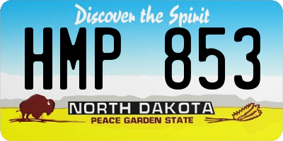 ND license plate HMP853