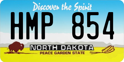 ND license plate HMP854