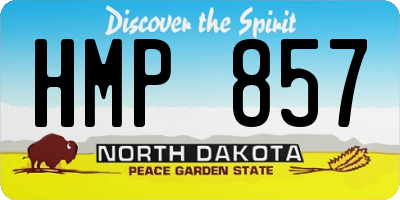 ND license plate HMP857