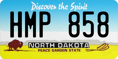 ND license plate HMP858