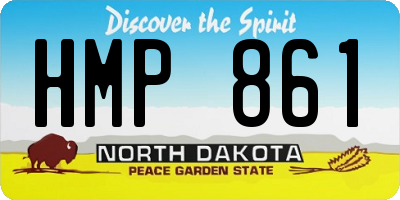 ND license plate HMP861