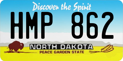 ND license plate HMP862