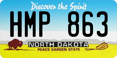 ND license plate HMP863