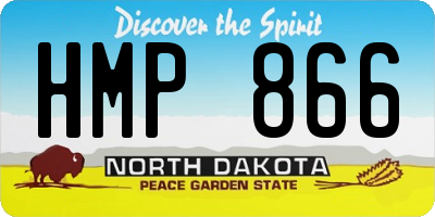ND license plate HMP866