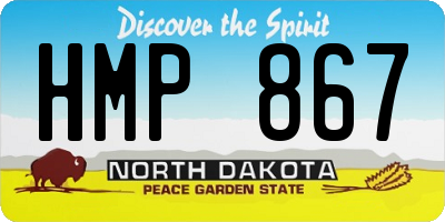 ND license plate HMP867