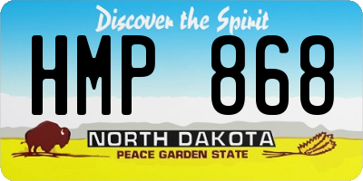 ND license plate HMP868