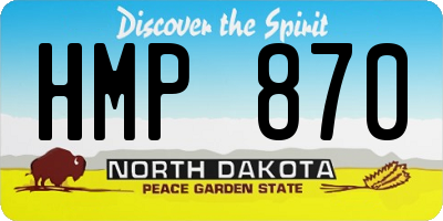 ND license plate HMP870