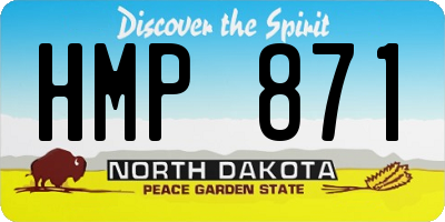 ND license plate HMP871