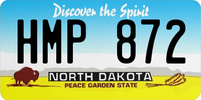 ND license plate HMP872