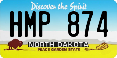 ND license plate HMP874