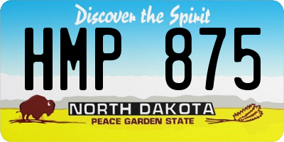 ND license plate HMP875