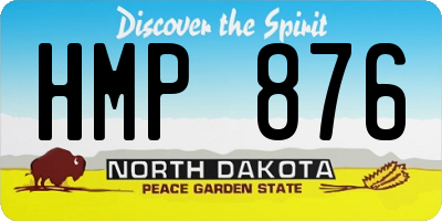 ND license plate HMP876