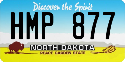 ND license plate HMP877
