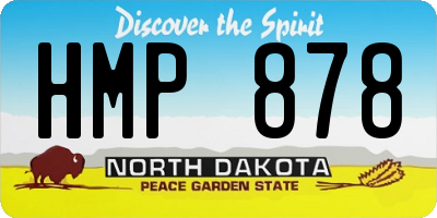 ND license plate HMP878