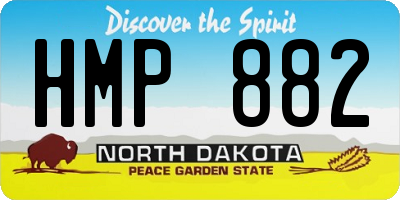 ND license plate HMP882