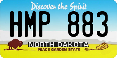 ND license plate HMP883