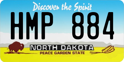 ND license plate HMP884