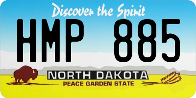 ND license plate HMP885