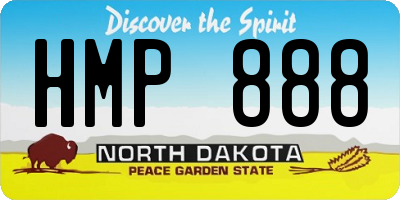 ND license plate HMP888
