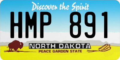 ND license plate HMP891
