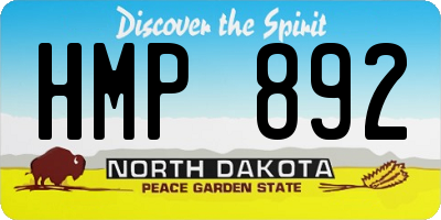 ND license plate HMP892