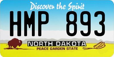 ND license plate HMP893