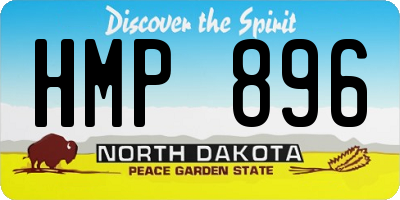 ND license plate HMP896