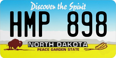 ND license plate HMP898