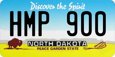 ND license plate HMP900