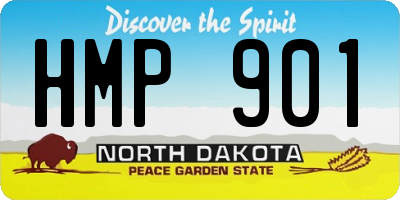 ND license plate HMP901