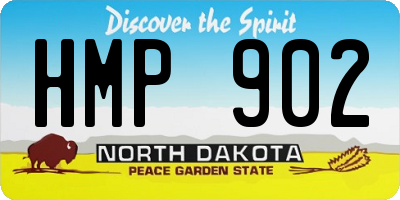 ND license plate HMP902