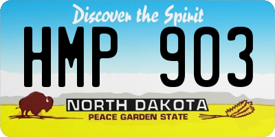ND license plate HMP903