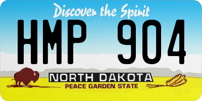 ND license plate HMP904