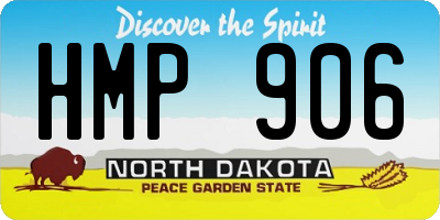 ND license plate HMP906